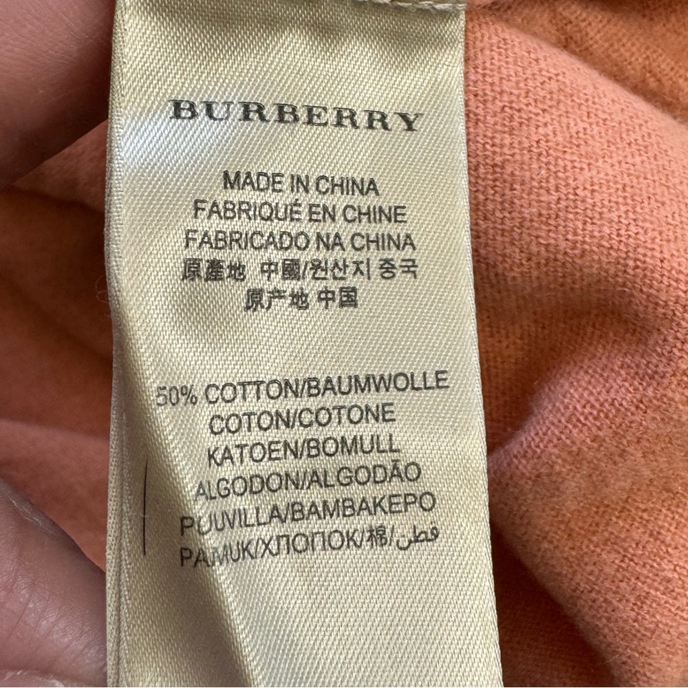 Burberry Brit Cashmere Cotton Blend Pullover Sweater Sz M - Picture 9 of 12